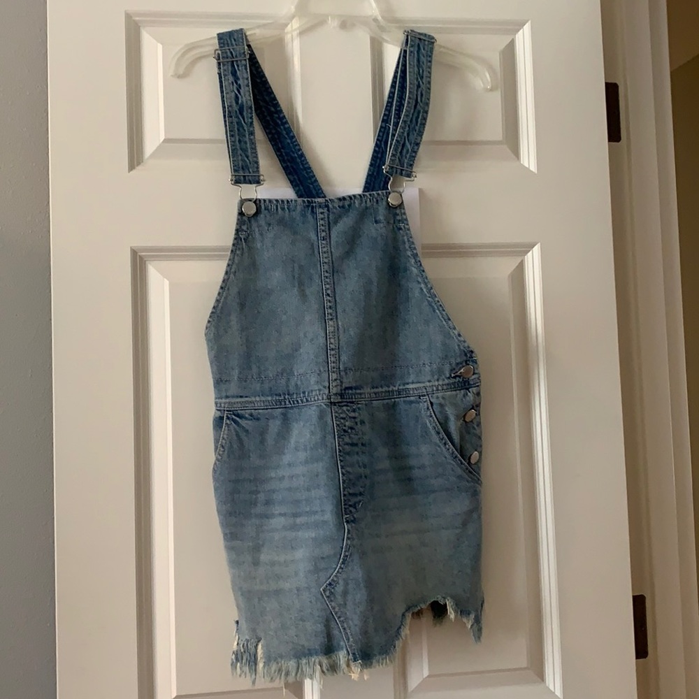 Free People overall dress denim jumper size 2